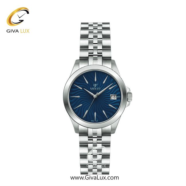 ساعت مچی اورجینال زنانه ویولت VIOLET نقره ای | نقره ای| سرمه ای| کد رفرنس 0592 سایز کوچک